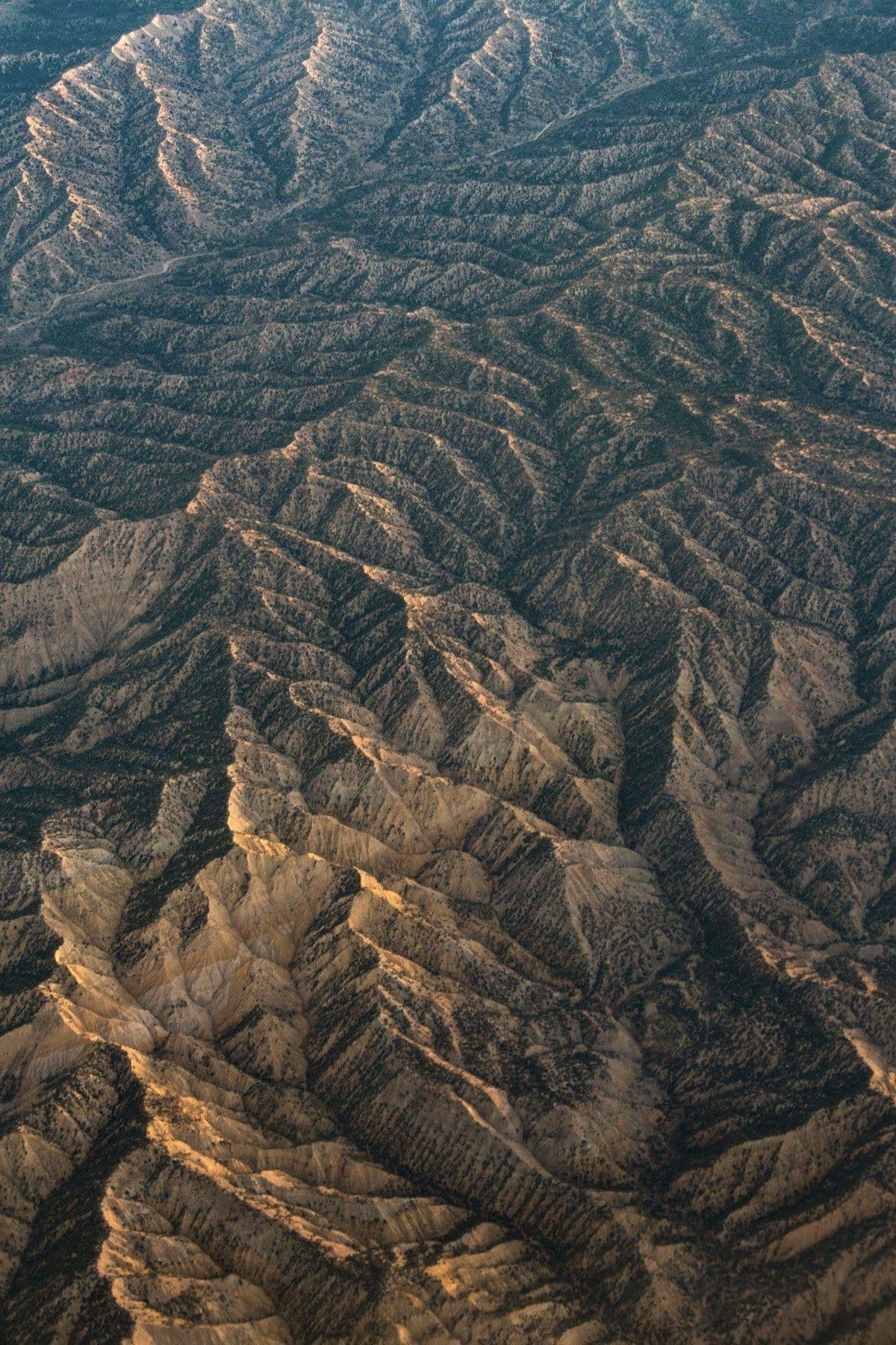 Aerial mountain topography